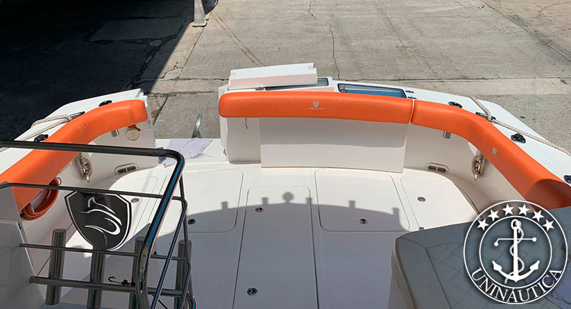 Lancha a venda Sedna 335 XF barco usado seminovo do estaleiro Sedna casco da Fighter 33 Carbrasmar